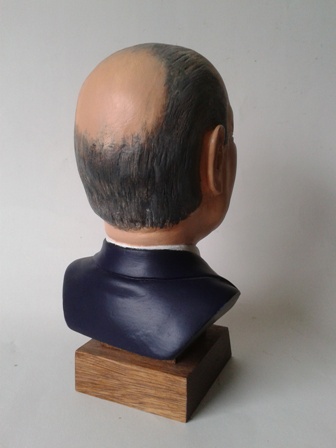 Buste Caricature Président Chirac Dos