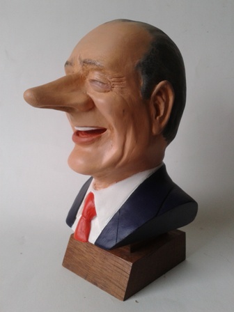 Buste Caricature Président Chirac Côté