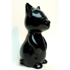 Figurine de Petit Chat Noir côté