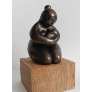 Statuette Maternité Patine Bronze 