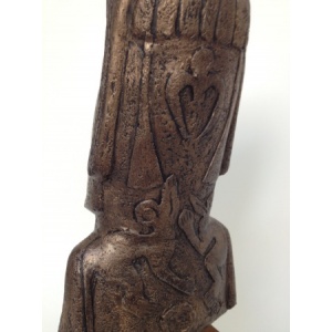 Statue Île de Pâques Moai Patine Bronze